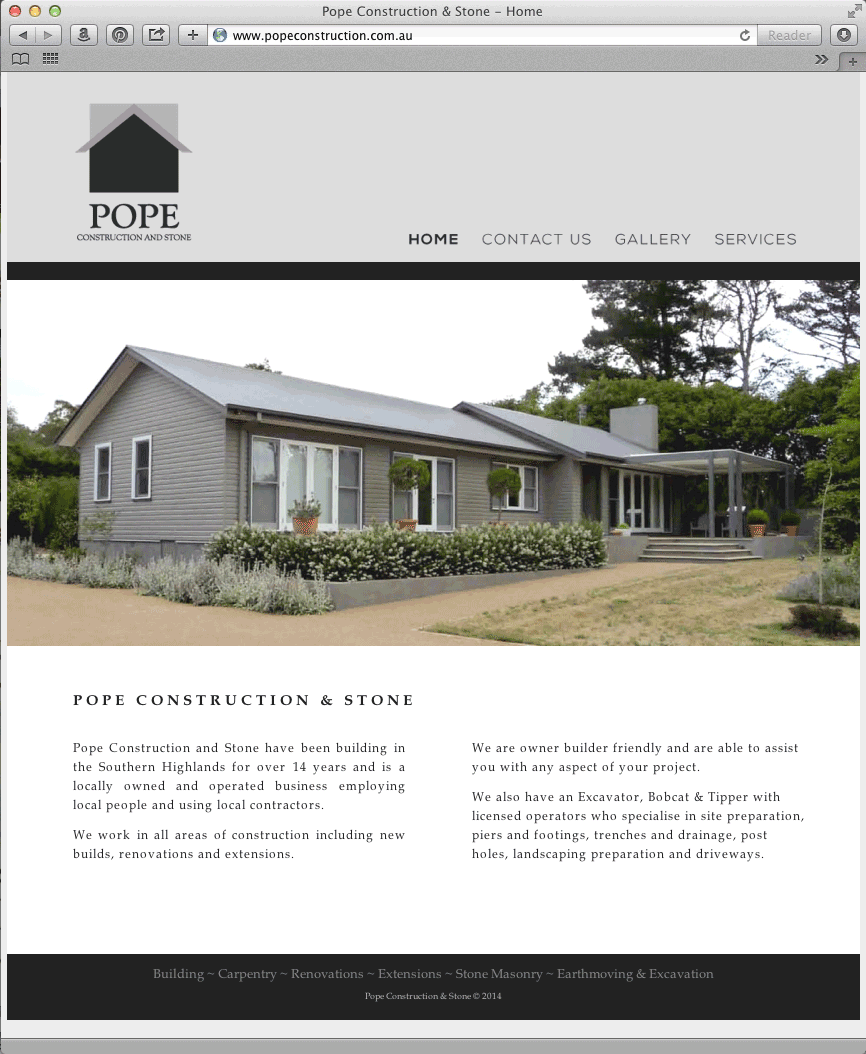 pope construction & stone website link